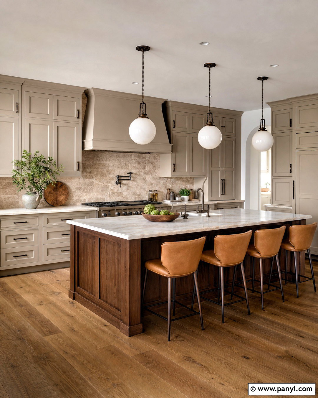 Greige And Walnut Kitchen Palette - 20 kitchen color palette ideas