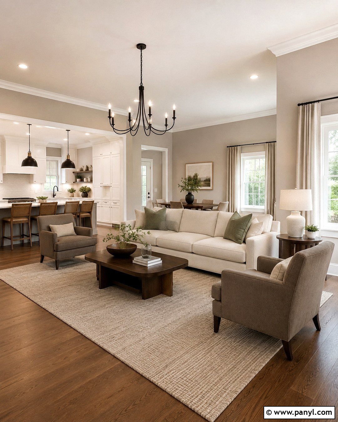 Greige And Warm White Wall Color Combination - 20 Interior Wall Color Combination Ideas