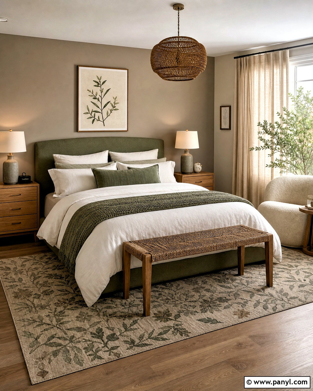 Greige Bedroom With Sage Green - 20 greige interior ideas