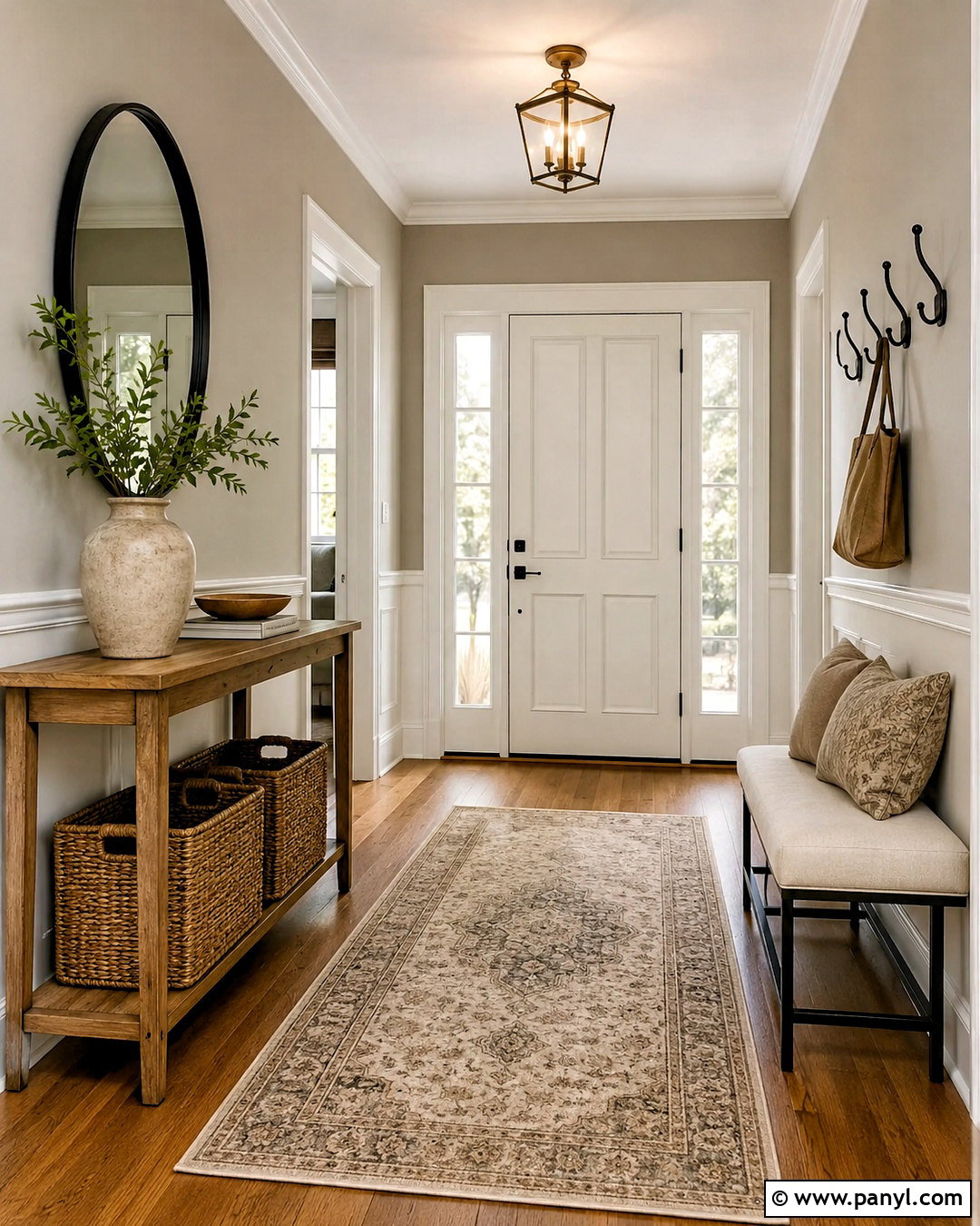 Greige Entryway - 20 Wall Color Greige Ideas