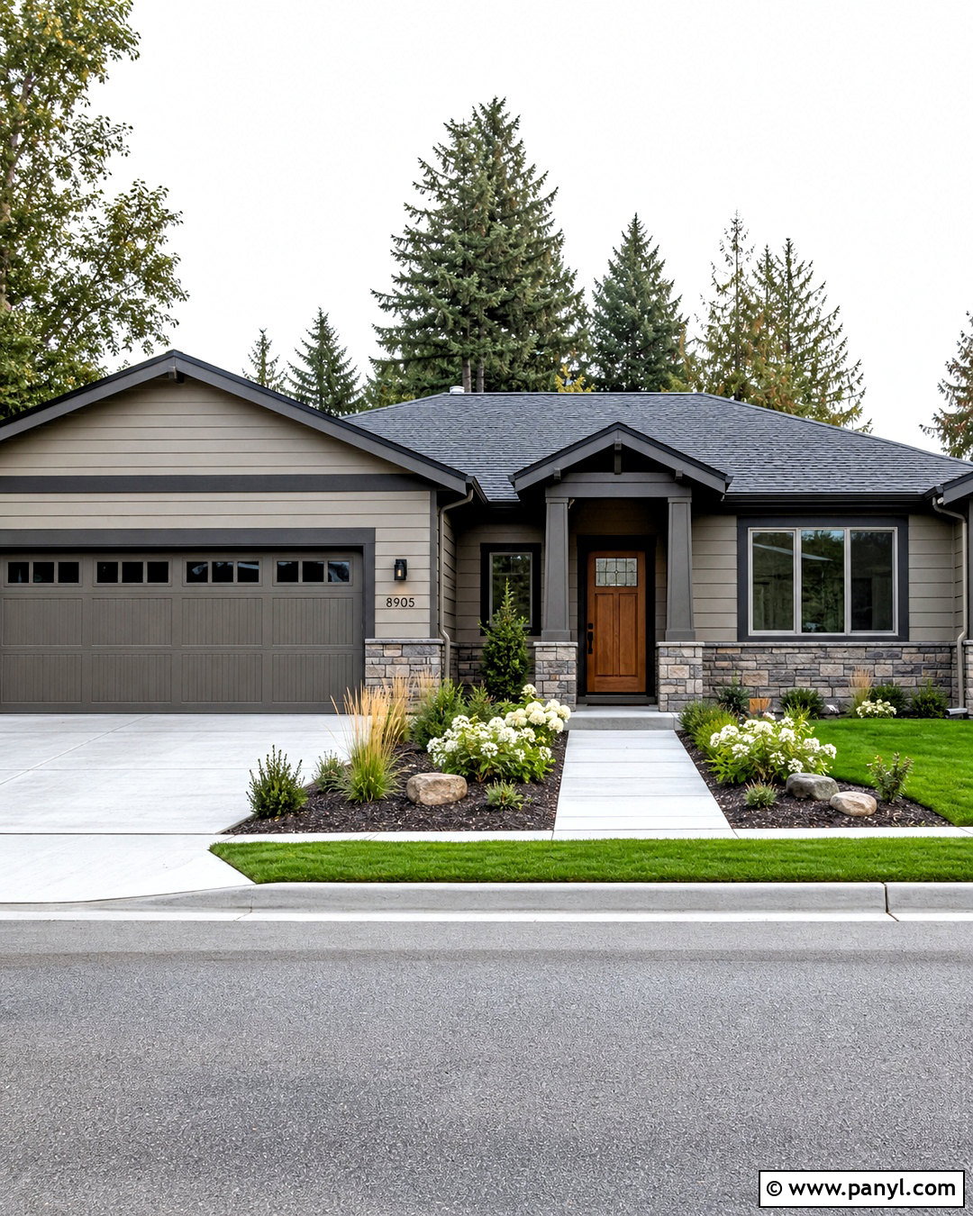 Greige Exterior With Charcoal Trim - 20 home painting ideas exterior ideas