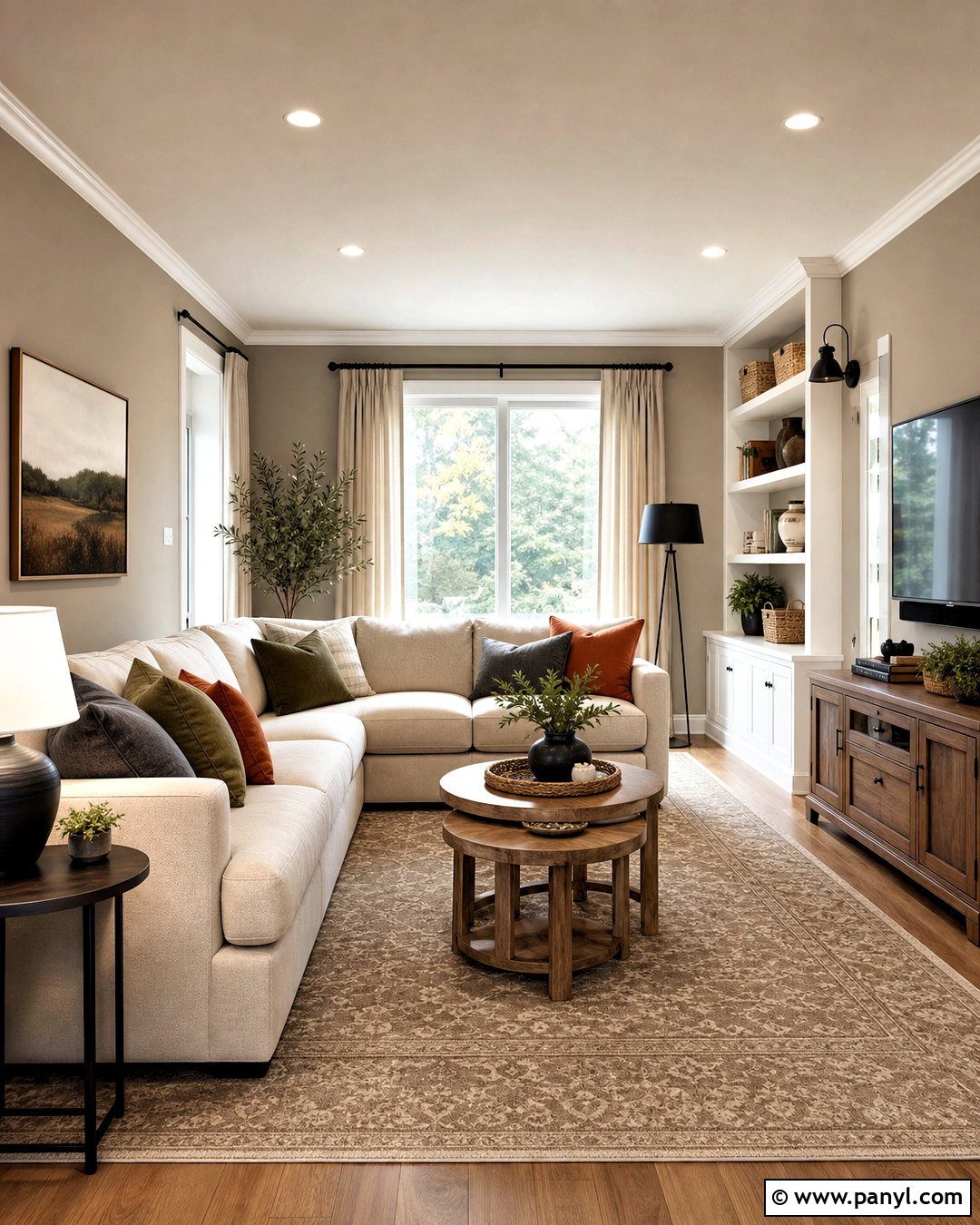 Greige Family Room Color Scheme - 20 room colour ideas
