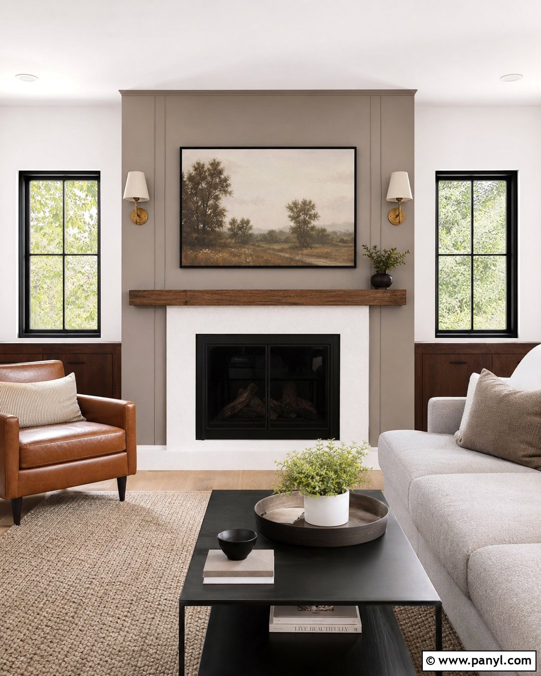 Greige Fireplace Accent Wall - 35 Fireplace Accent Wall Color Ideas