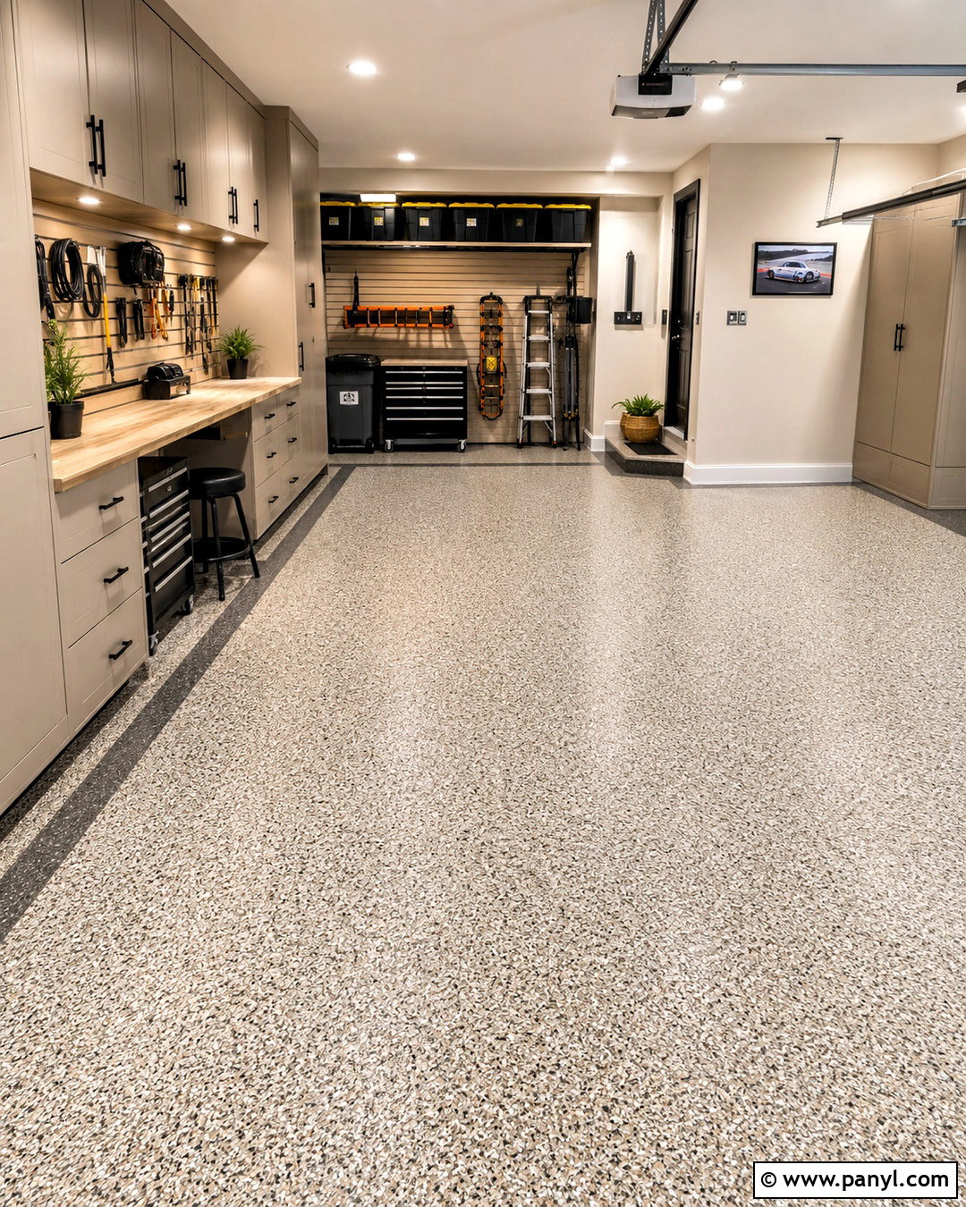 Greige Garage Floor - 20 painted garage floors