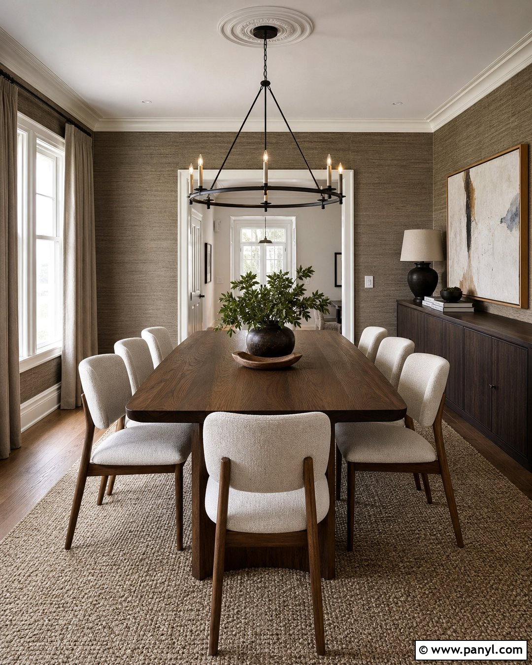 Greige Grasscloth Wallpaper Dining Room - 30 neutral colors wallpaper ideas