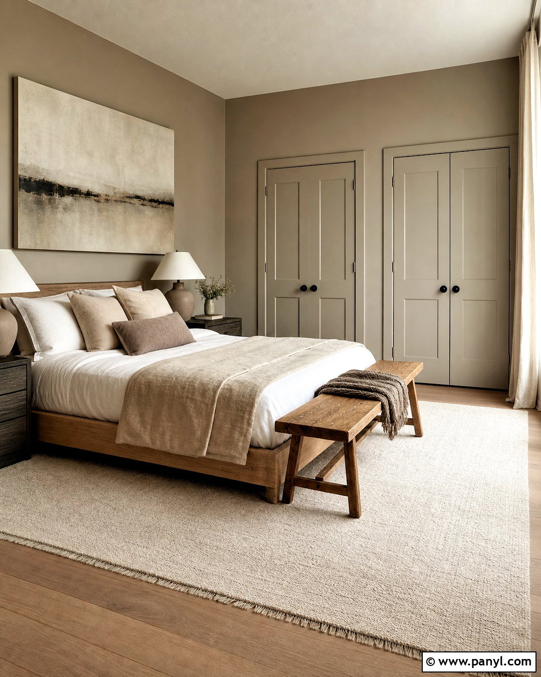 Greige High Gloss Bedroom Walls - 20 high gloss walls