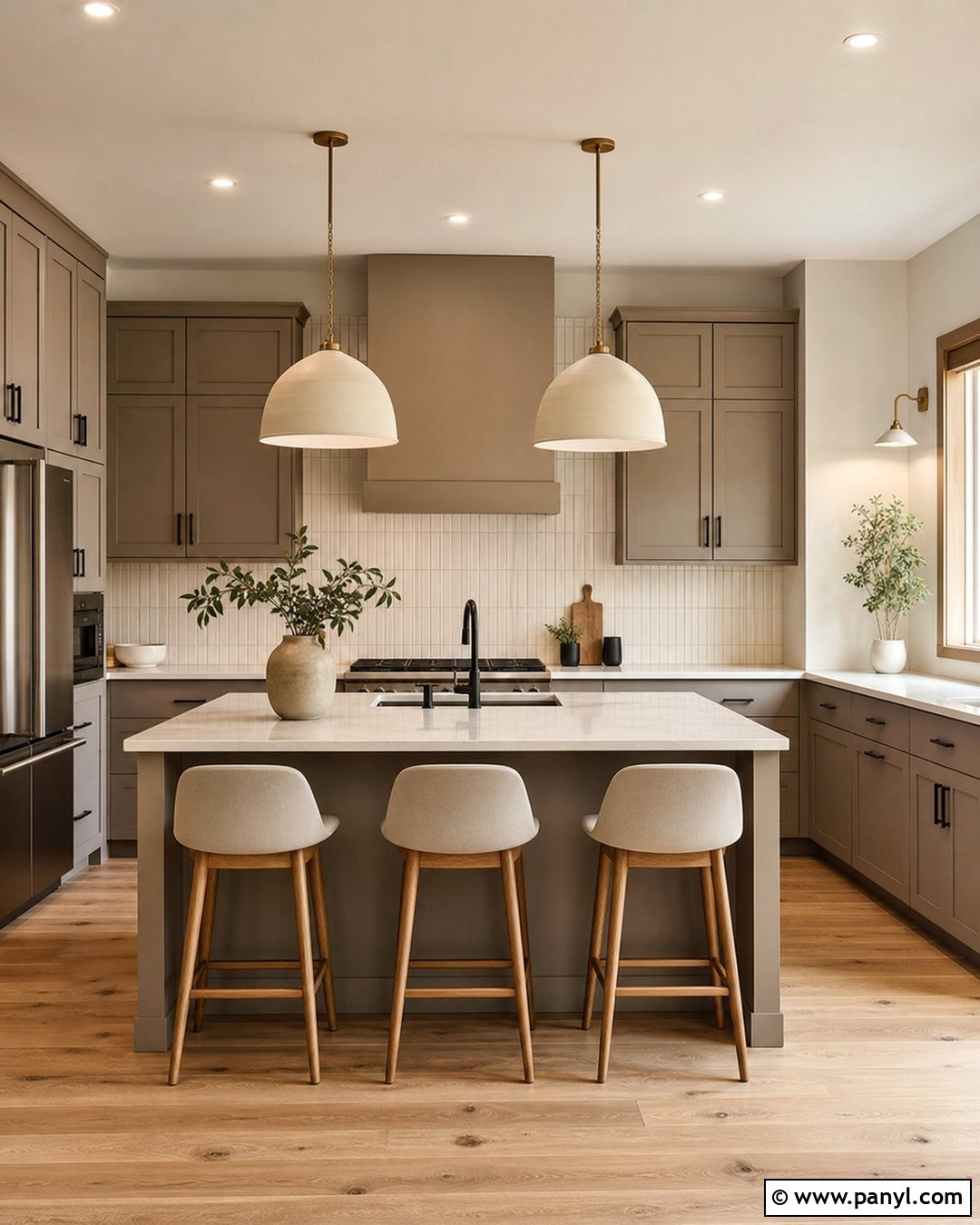 Greige Kitchen Cabinets With Greige Walls - 20 Kitchen Cabinets Matching Wall Color Ideas