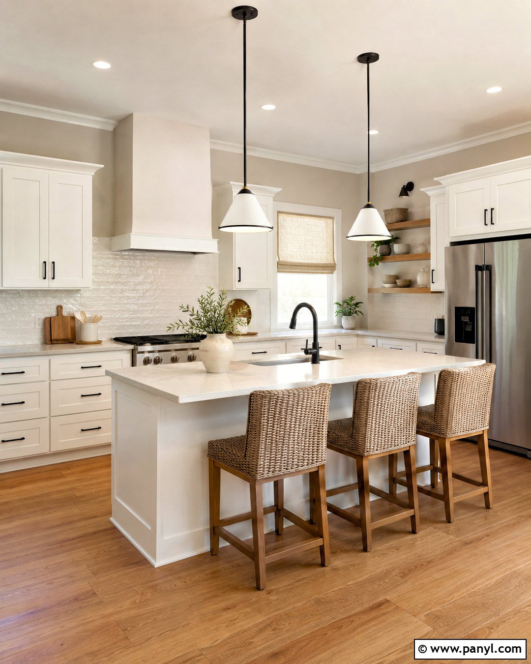 Greige Kitchen Walls With White Cabinets - 40 kitchen wall color ideas