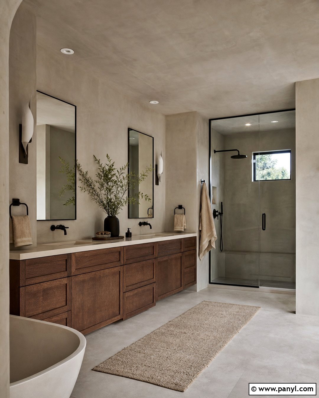 Greige Lime Wash Bathroom - 20 Lime Wash Walls In Bathroom Ideas