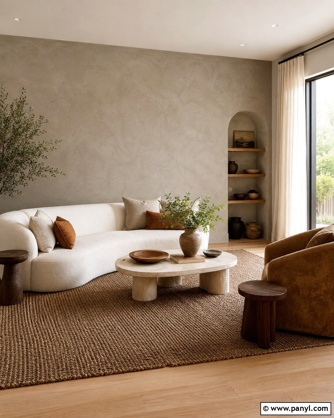 Greige Limewash Accent Wall With Cream Walls - 20 Accent Wall With Cream Walls