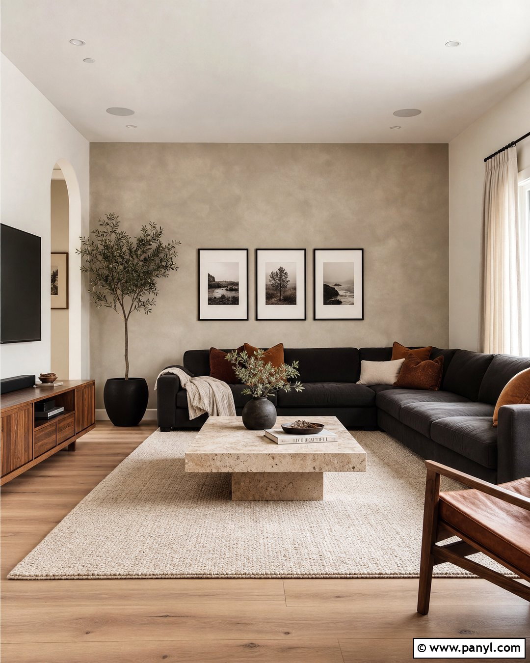 Greige Limewash Accent Wall - 35 limewash accent wall ideas