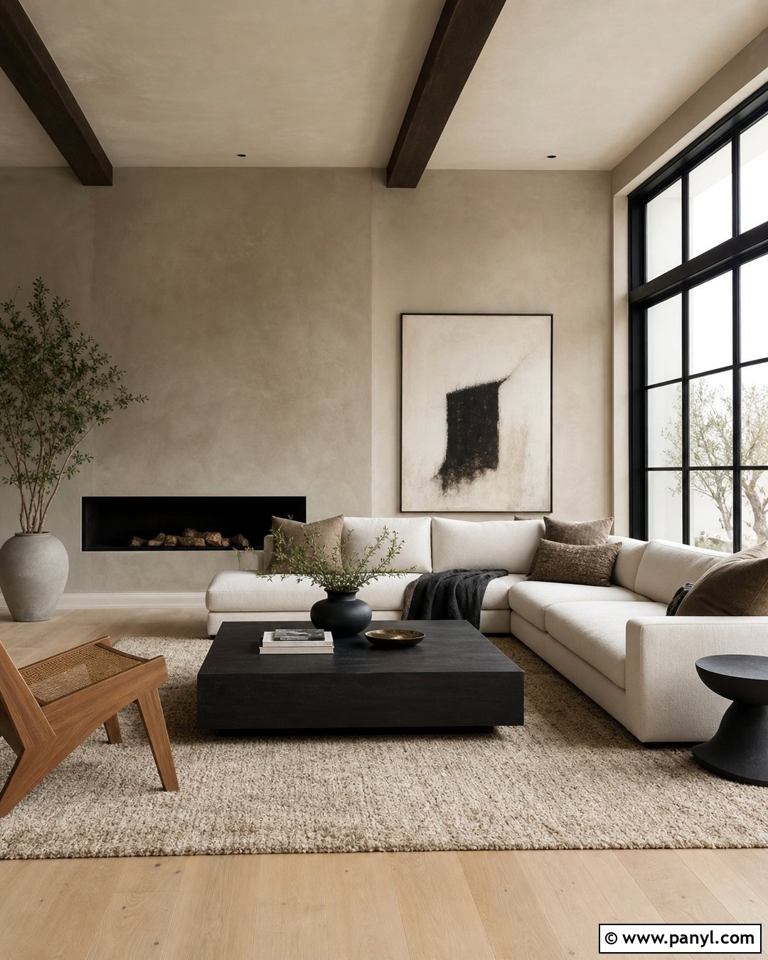 Greige Limewash And Matte Black - 25 Limewash Color Combinations