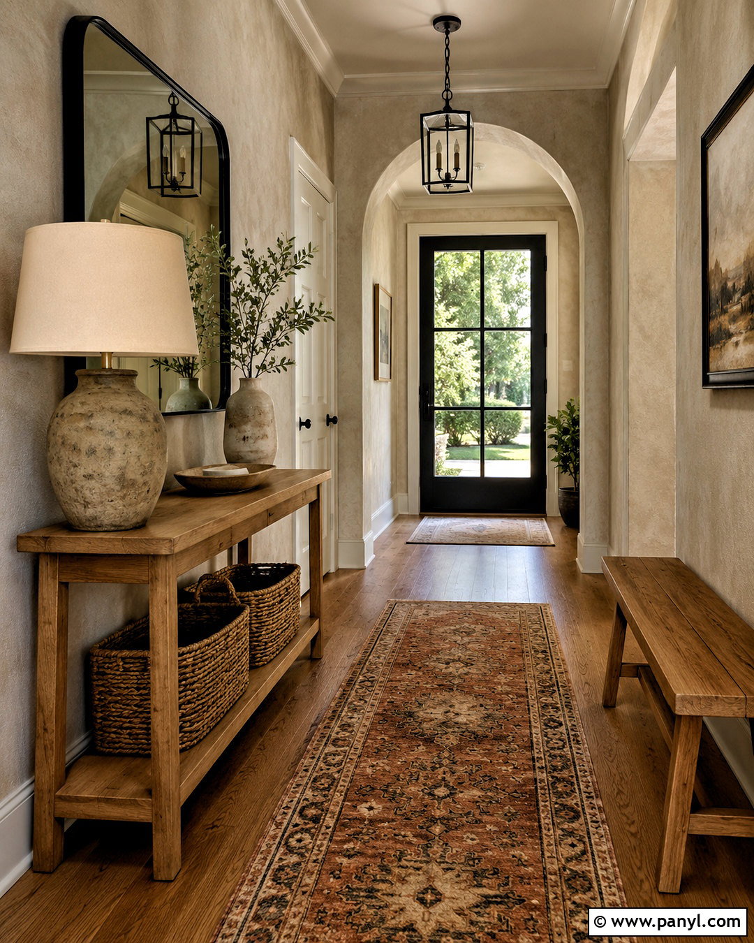 Greige Limewash Entryway - 20 limewash paint texture ideas