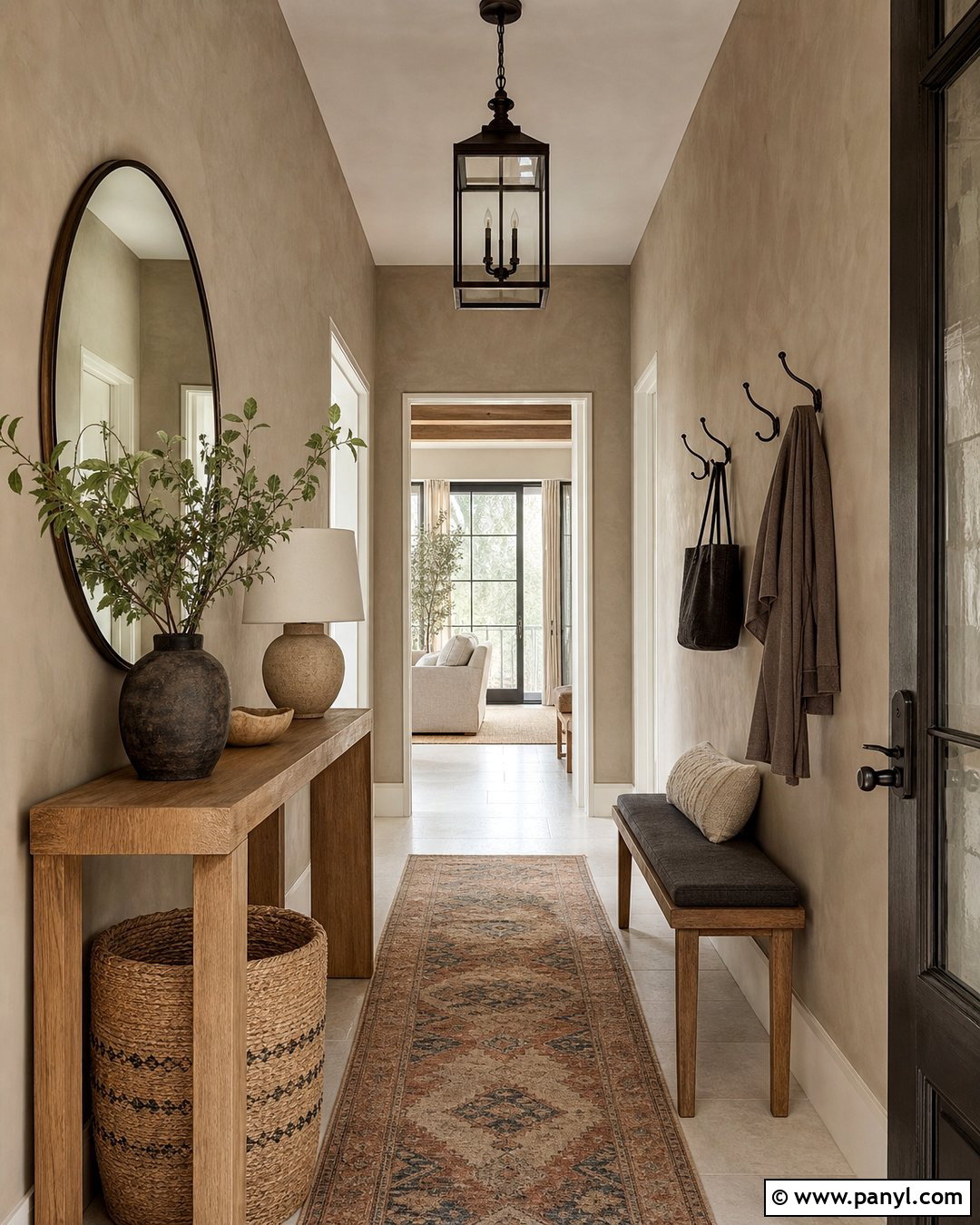 Greige Limewash Entryway - 50 Limewash Walls