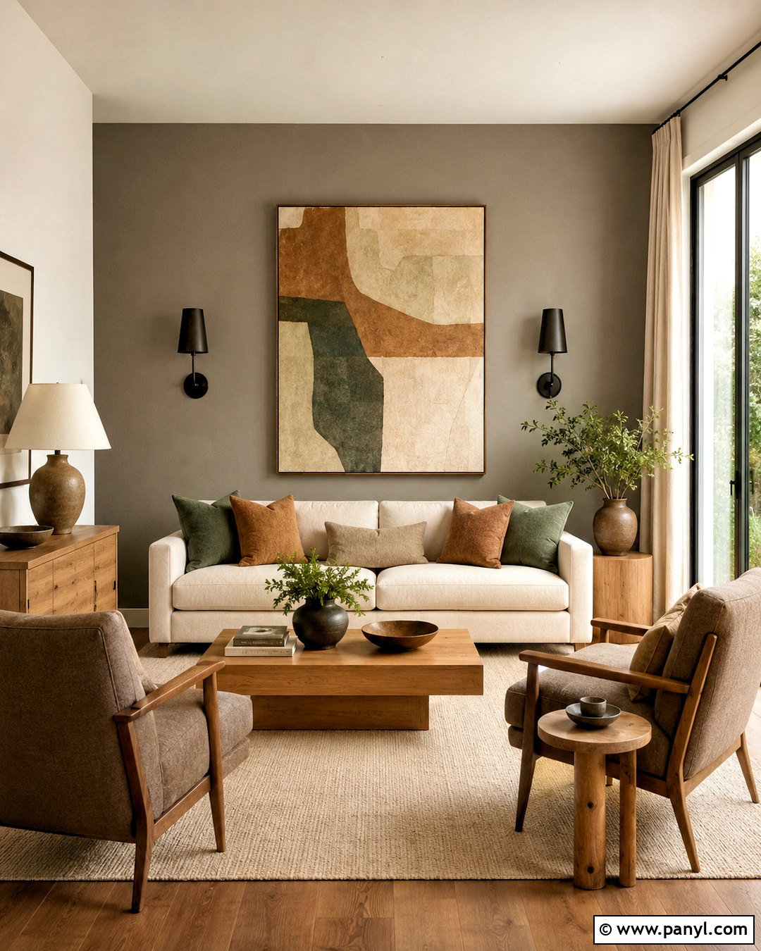 Greige Living Room Accent Wall - 20 paint living room ideas accent walls