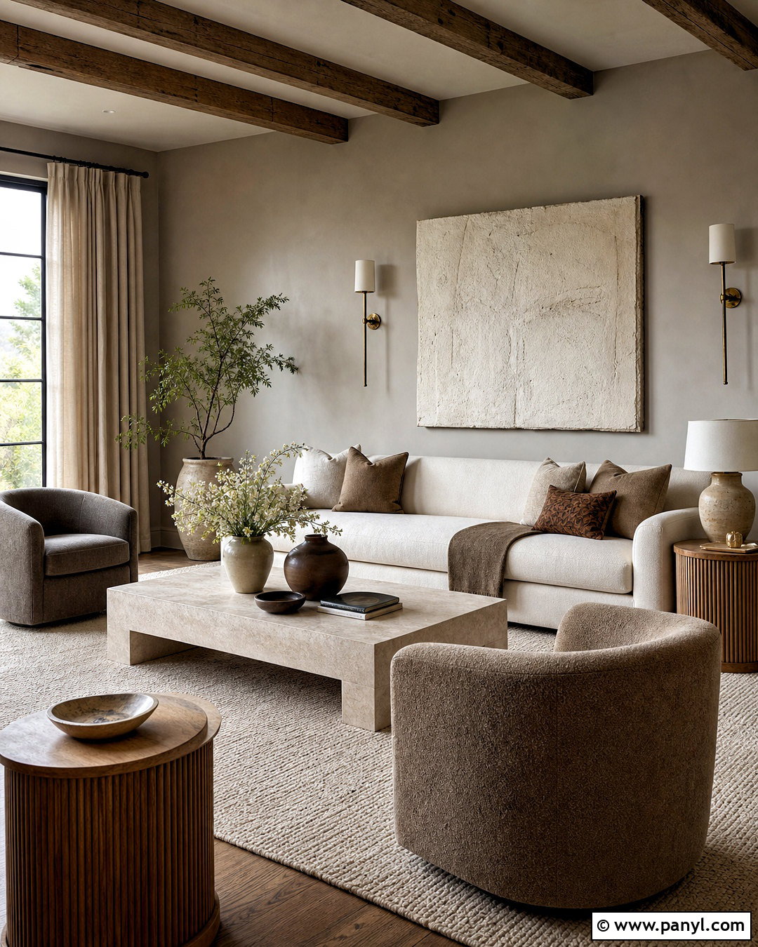 Greige Living Room Walls With Neutral Layers - 20 greige living room walls