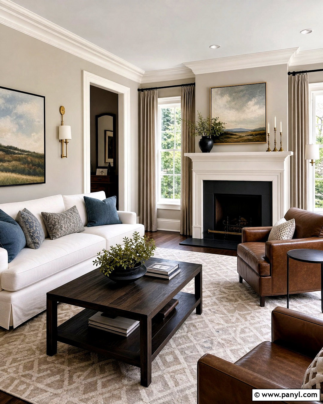 Greige Living Room Walls With White Trim - 20 greige living room walls