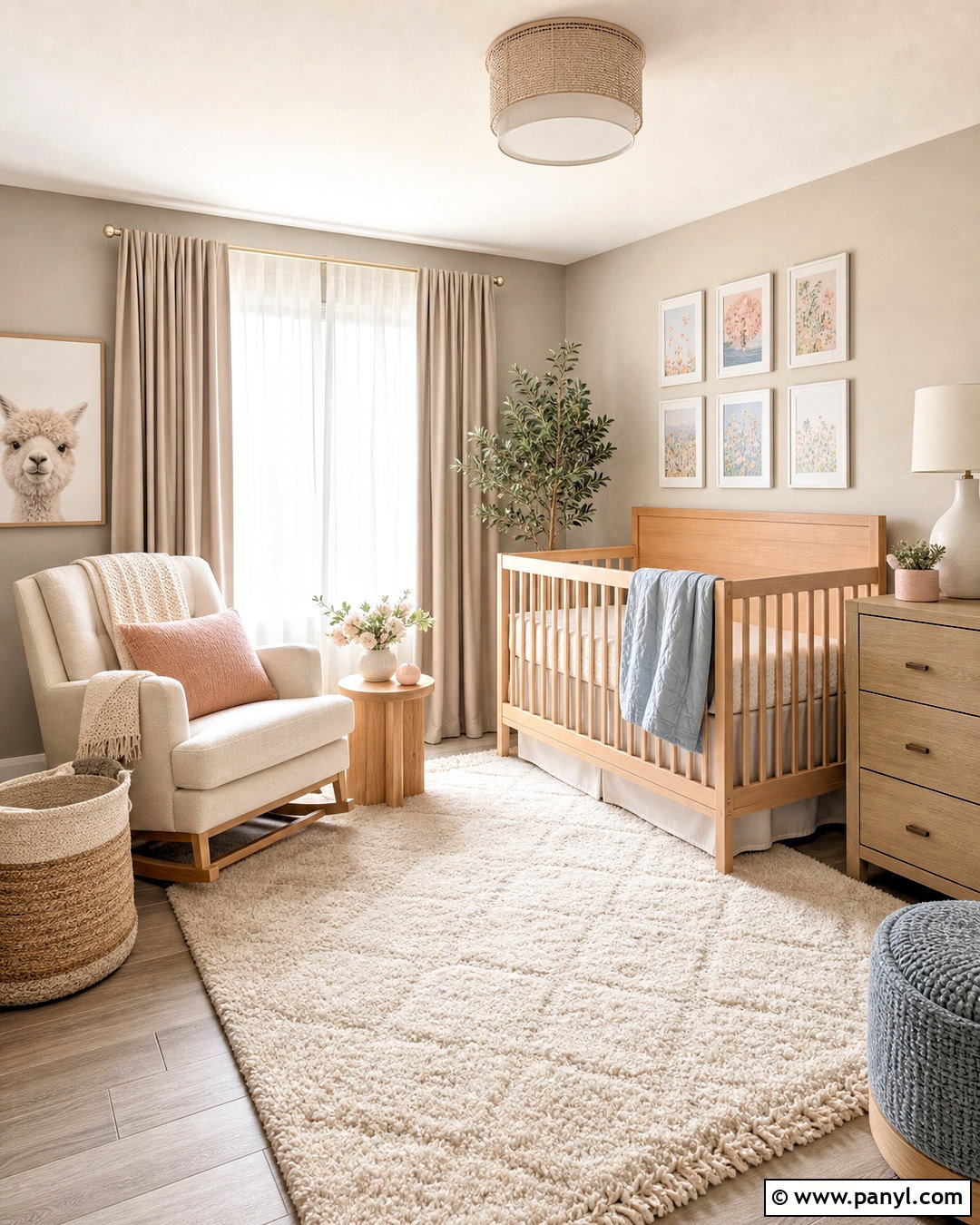 Greige Nursery With Soft Pastels - 20 greige interior ideas