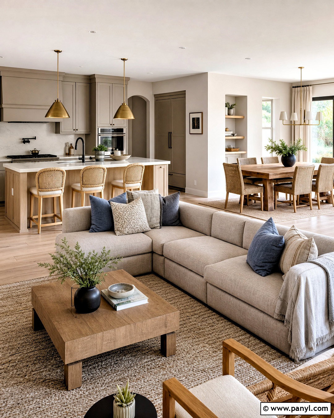 Greige Open Concept Interior - 20 greige interior ideas