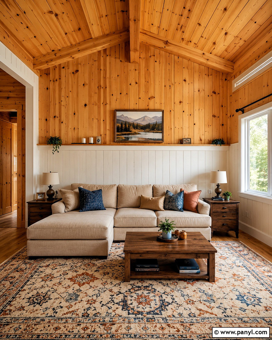 Greige Painted Knotty Pine Walls - 20 painted knotty pine walls before after ideas