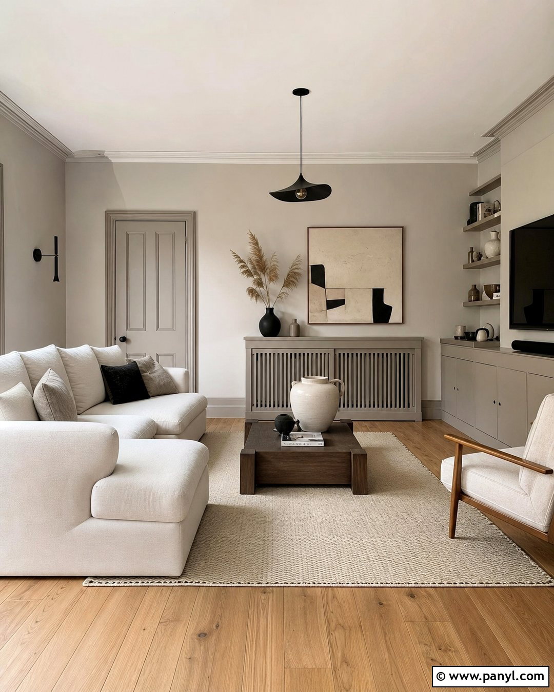 Greige Painted Skirting Boards With Matching Walls - 30 painted skirting boards colour ideas