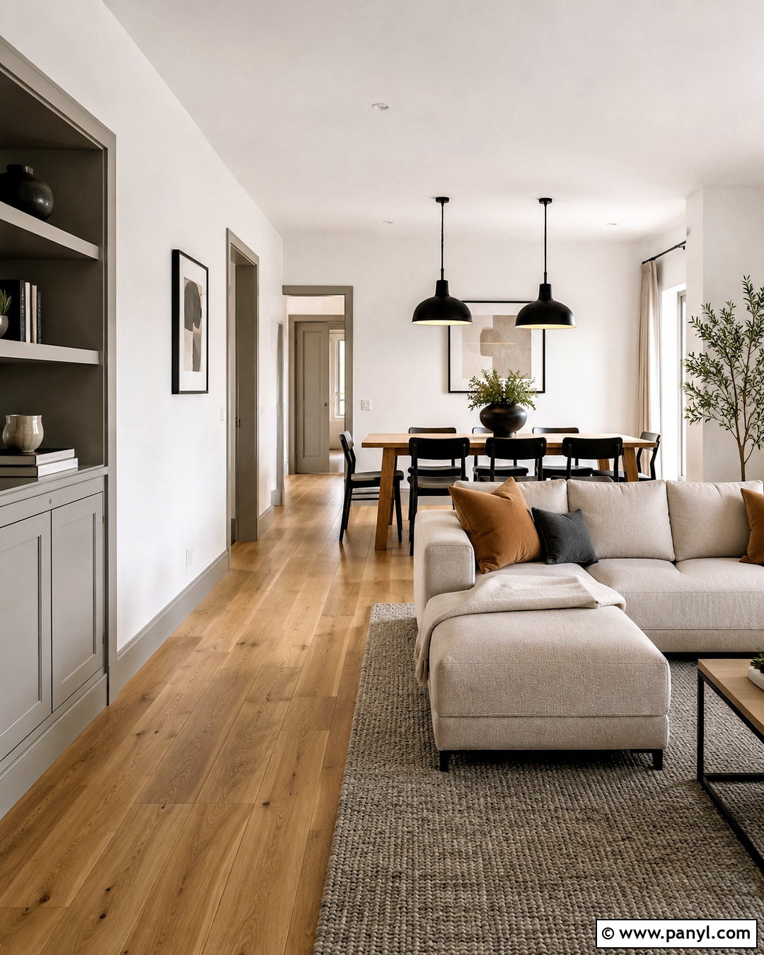 Greige Painted Skirting With White Walls - 20 White Walls Painted Skirting Ideas