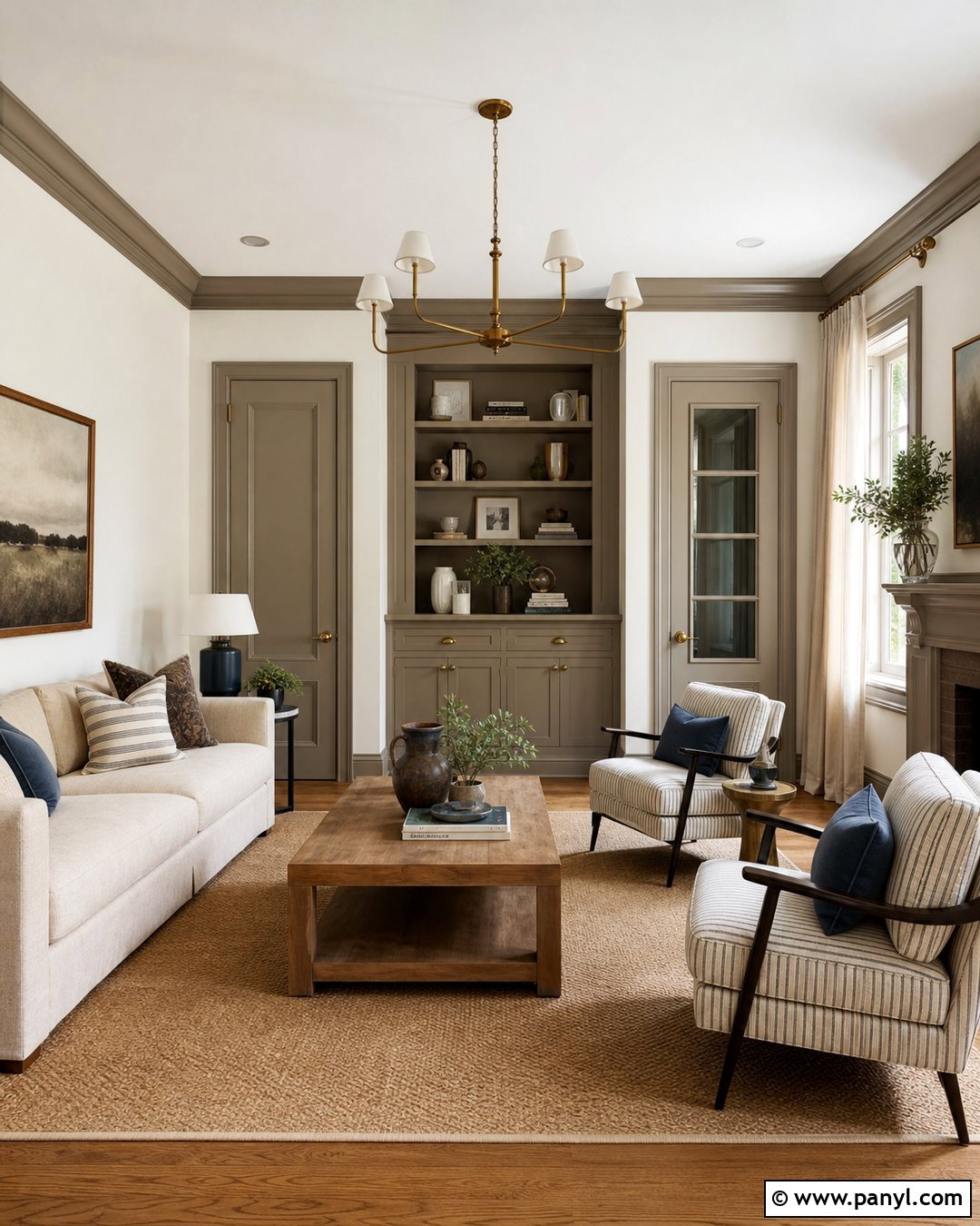 Greige Painted Trim With White Walls - 30 painted trim white walls