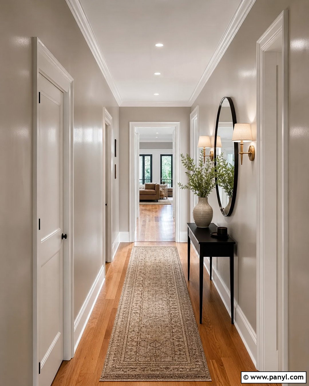 Greige Semi Gloss Hallway Walls - 30 Semi Gloss Paint On Walls