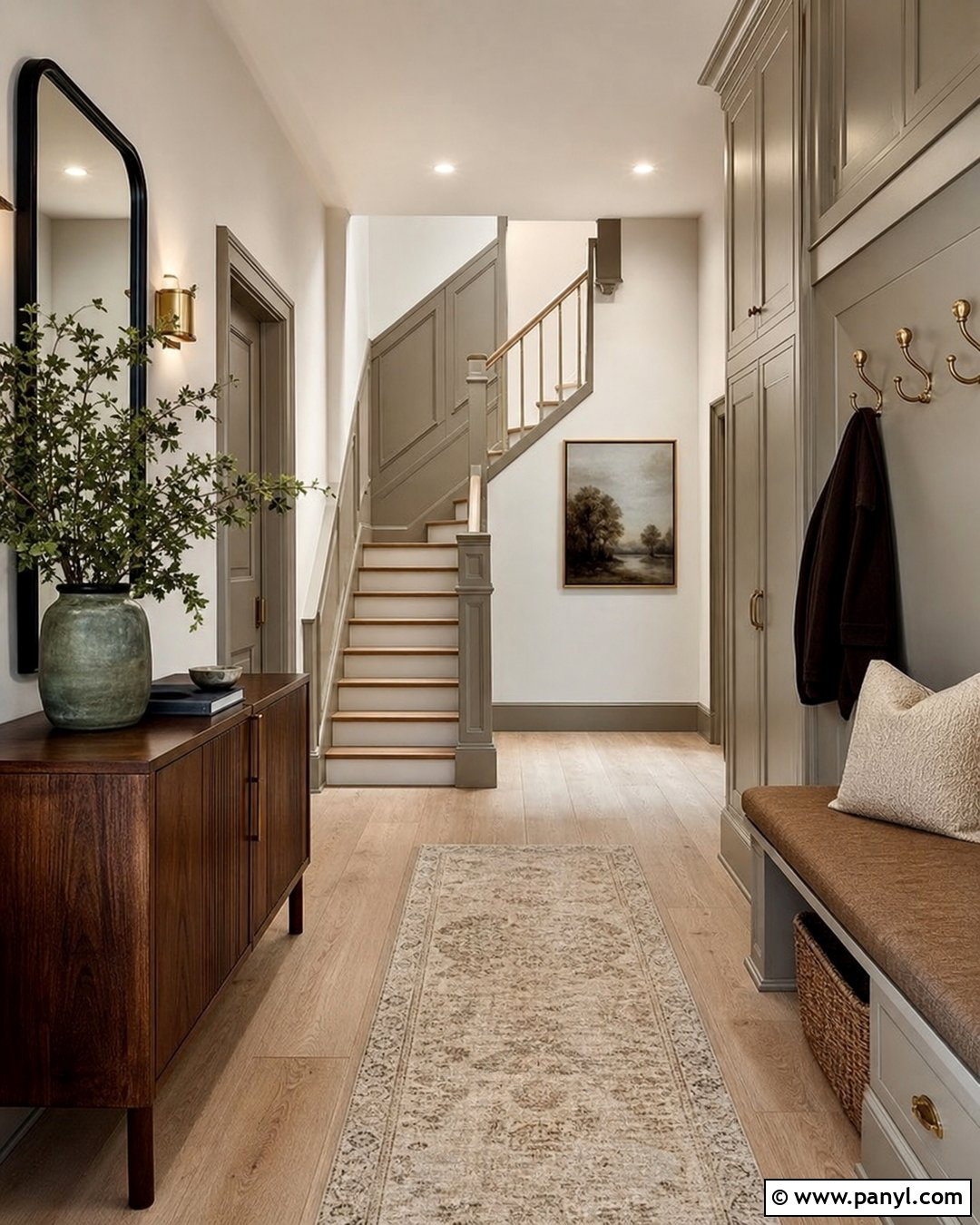 Greige Trim With White Walls - 35 Baseboards And Trim Color Ideas