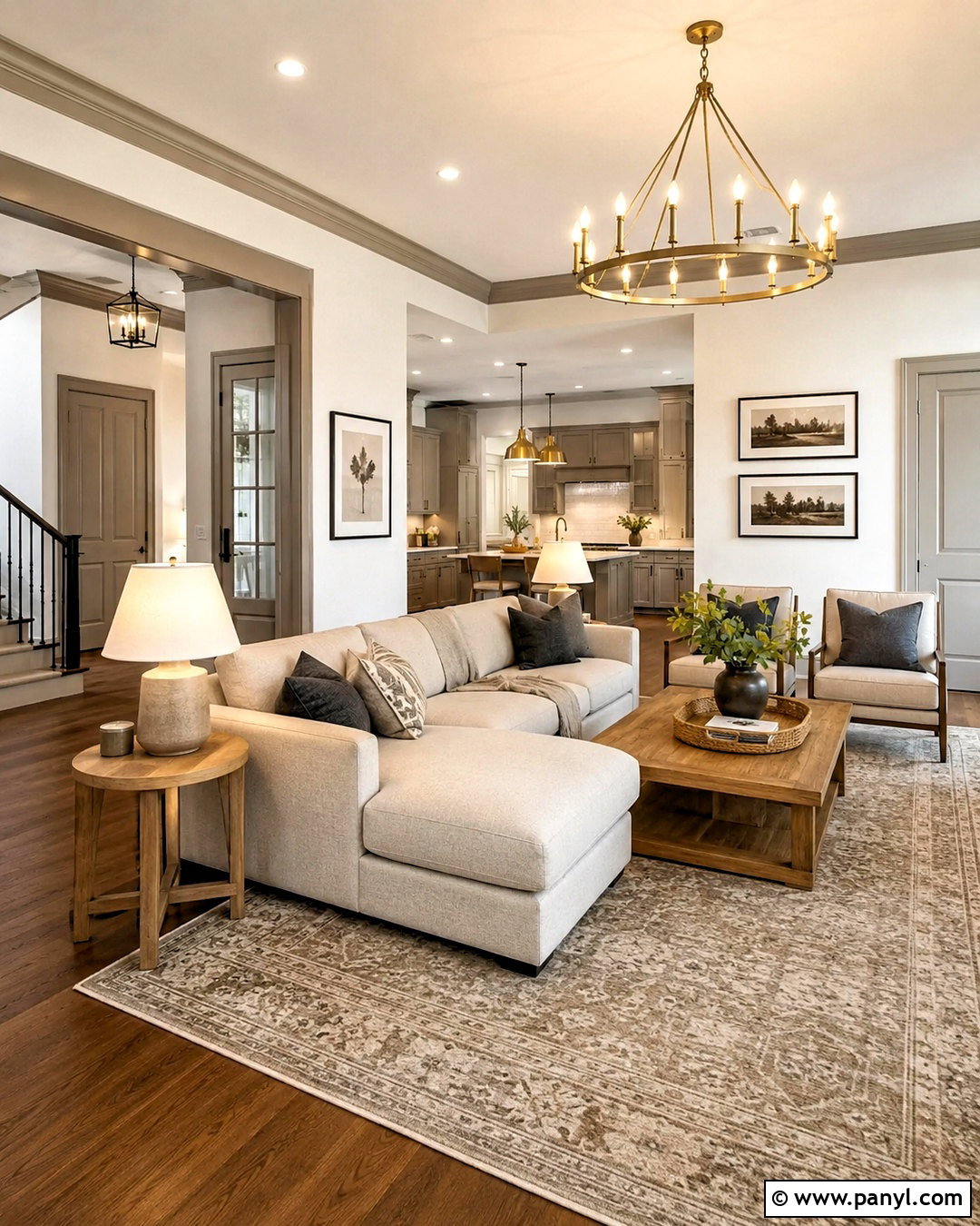Greige Trim With White Walls - 20 non white trim interior ideas