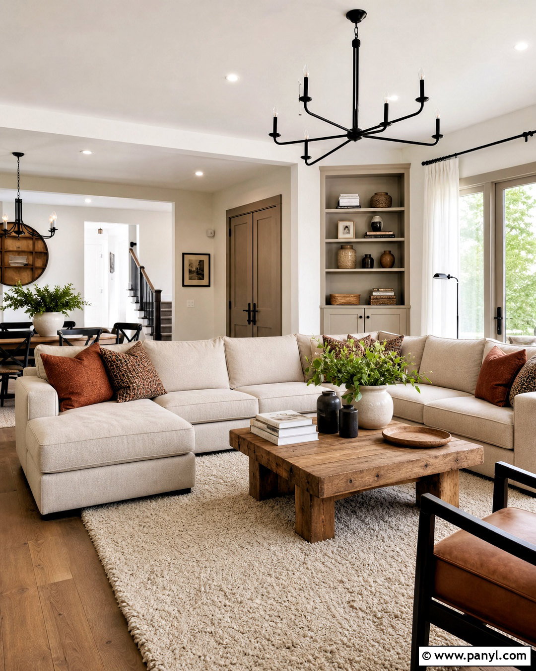 Greige Trim With White Walls - 20 white walls with different color trim ideas