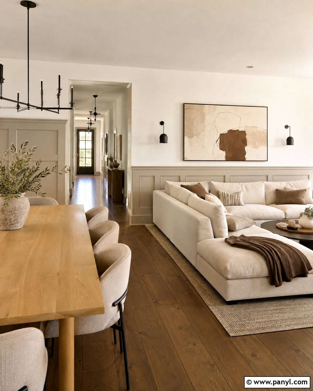 Greige Wainscoting With White Walls - 20 painted wainscoting ideas color schemes