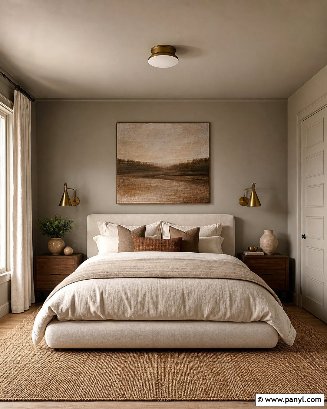 Greige Wall Color For Color Drenched Bedroom - 25 Greige Wall Color Ideas
