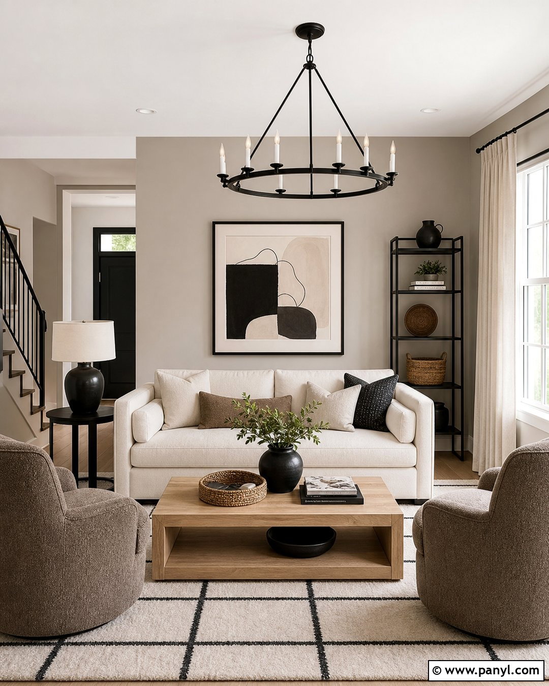 Greige Wall Color With Black Accents - 25 Greige Wall Color Ideas