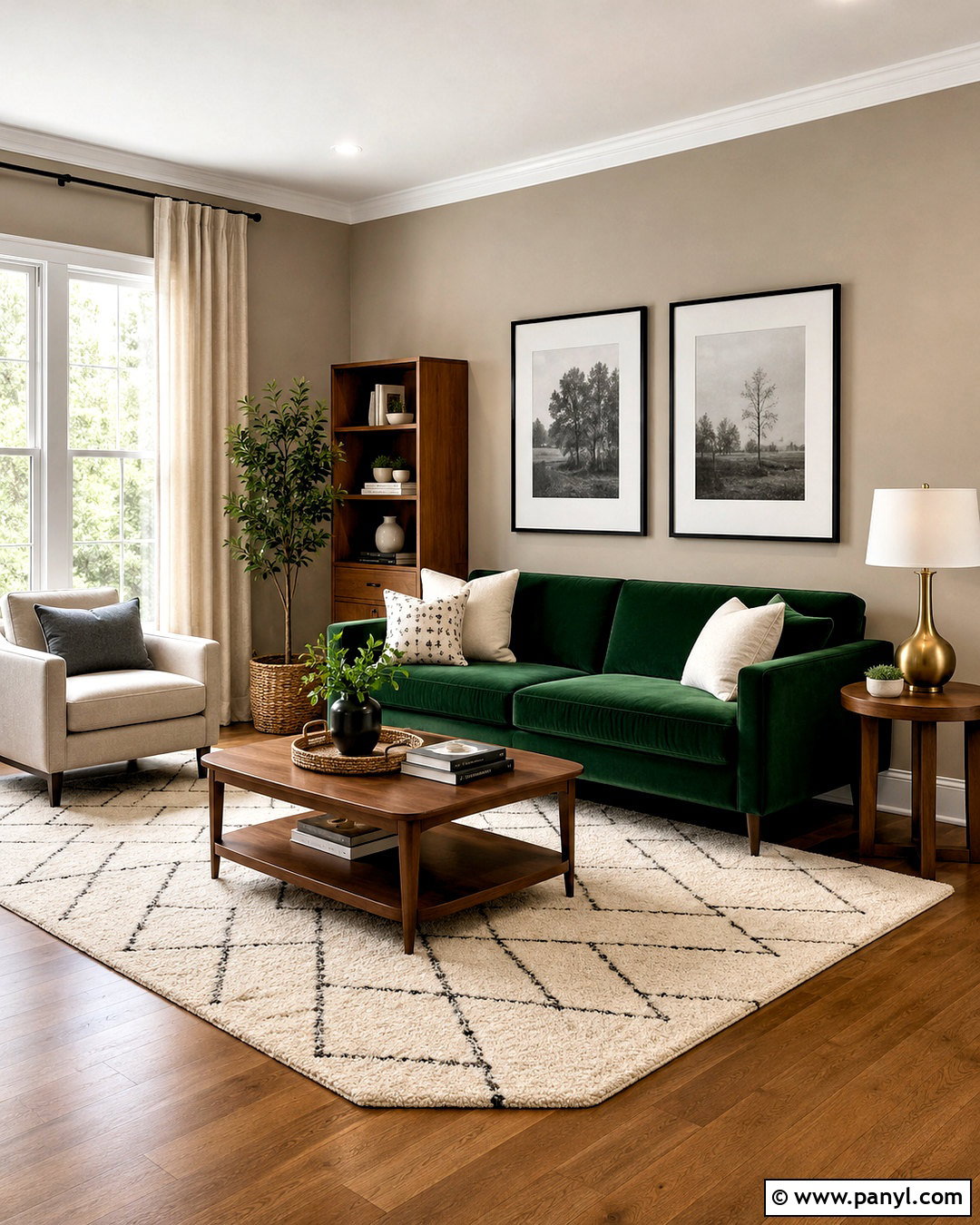 Greige Wall Color With Green Sofa - 35 Wall Color For Green Sofa Ideas