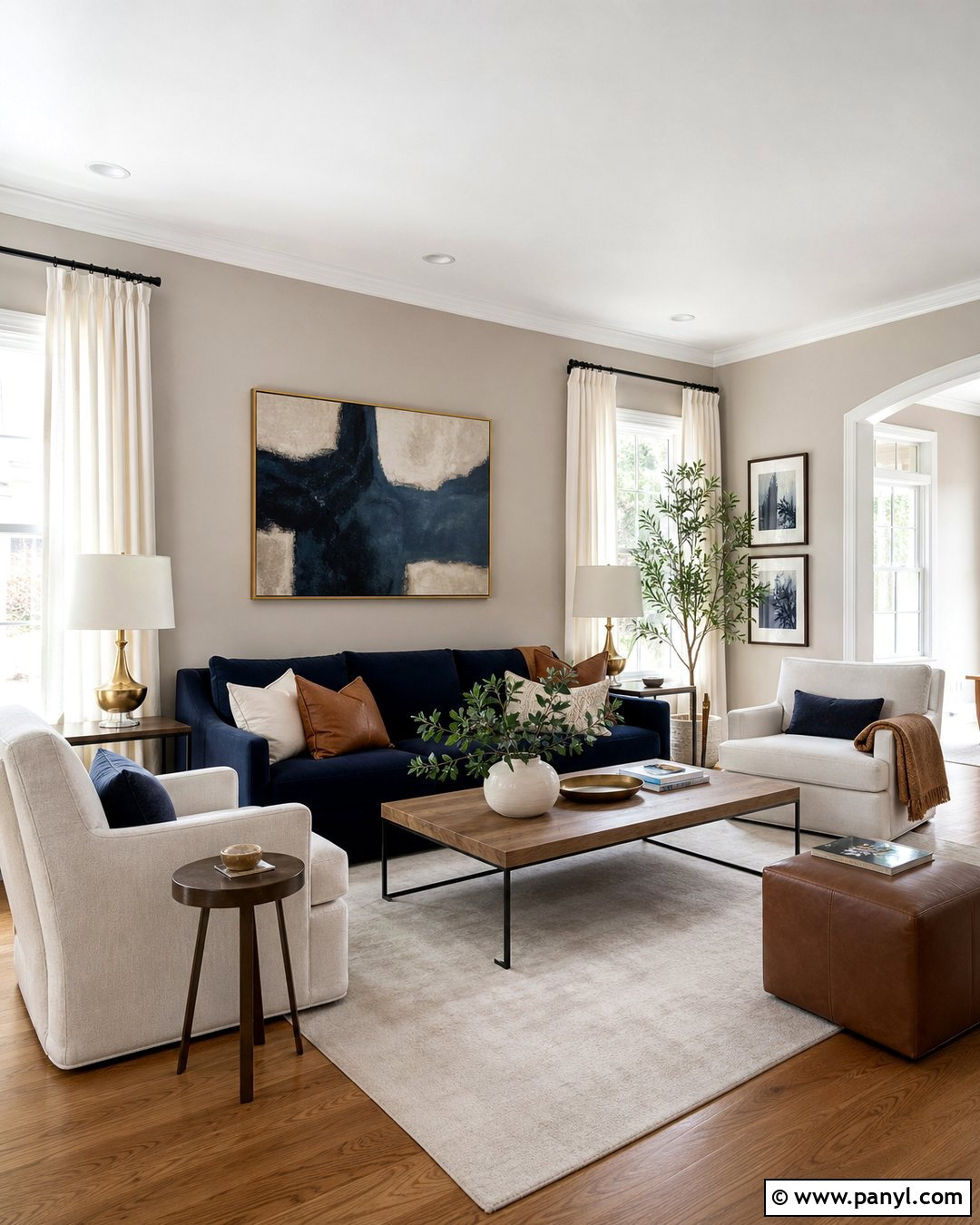Greige Wall Color With Navy Blue - 25 Greige Wall Color Ideas