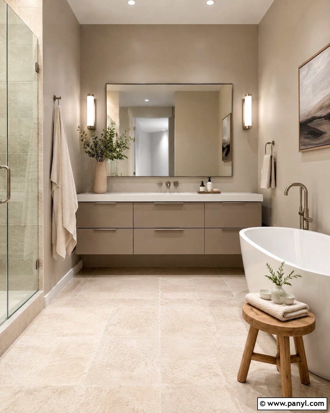 Greige Walls With Beige Bathroom Tiles - 20 What Color Goes With Beige Bathroom Tiles