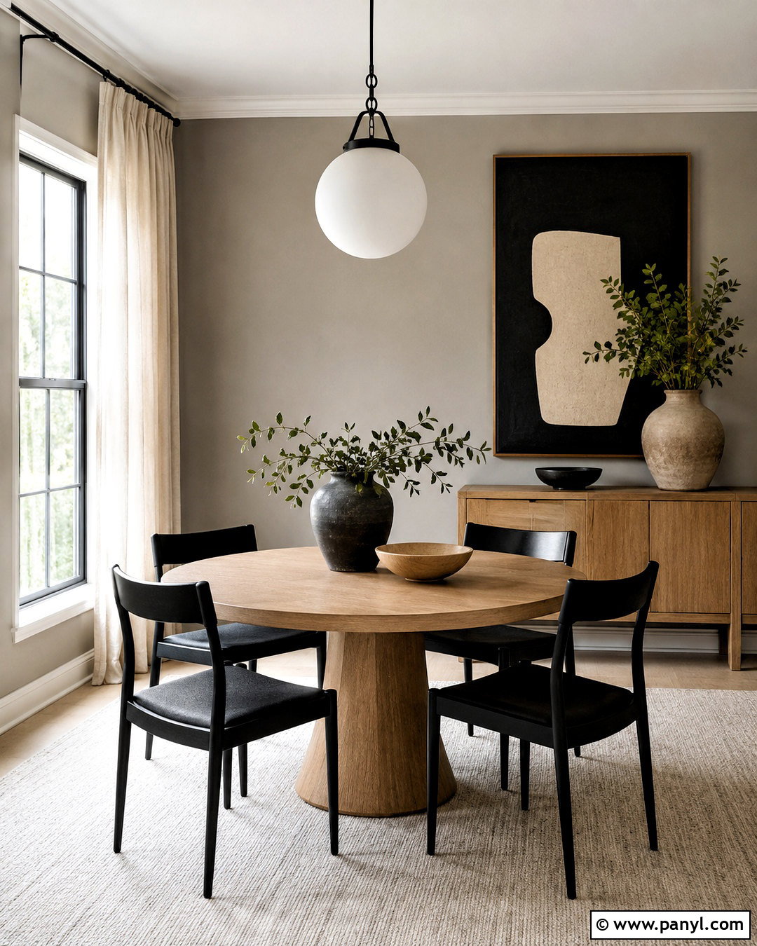 Greige Walls With Black Dining Chairs - 40 greige walls
