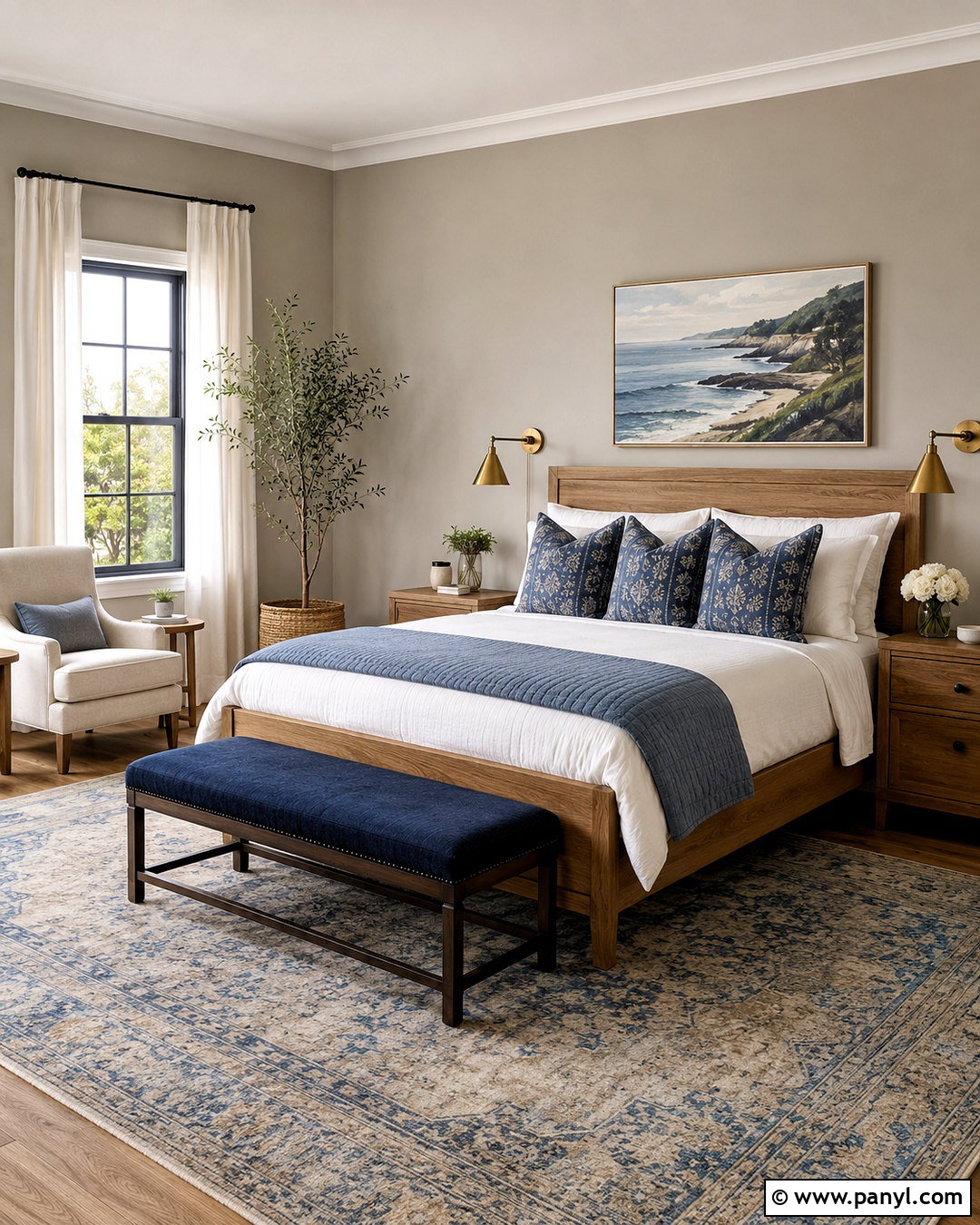 Greige Walls With Blue Accents - 40 greige walls