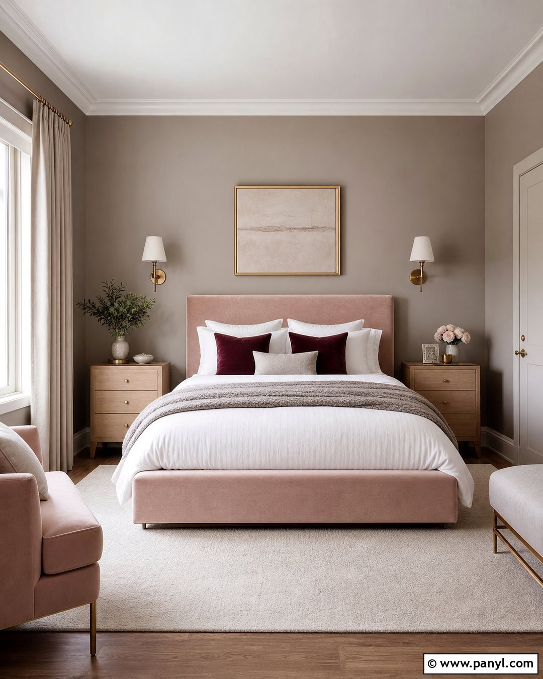 Greige Walls With Blush Pink - 20 Colors That Go With Greige Walls