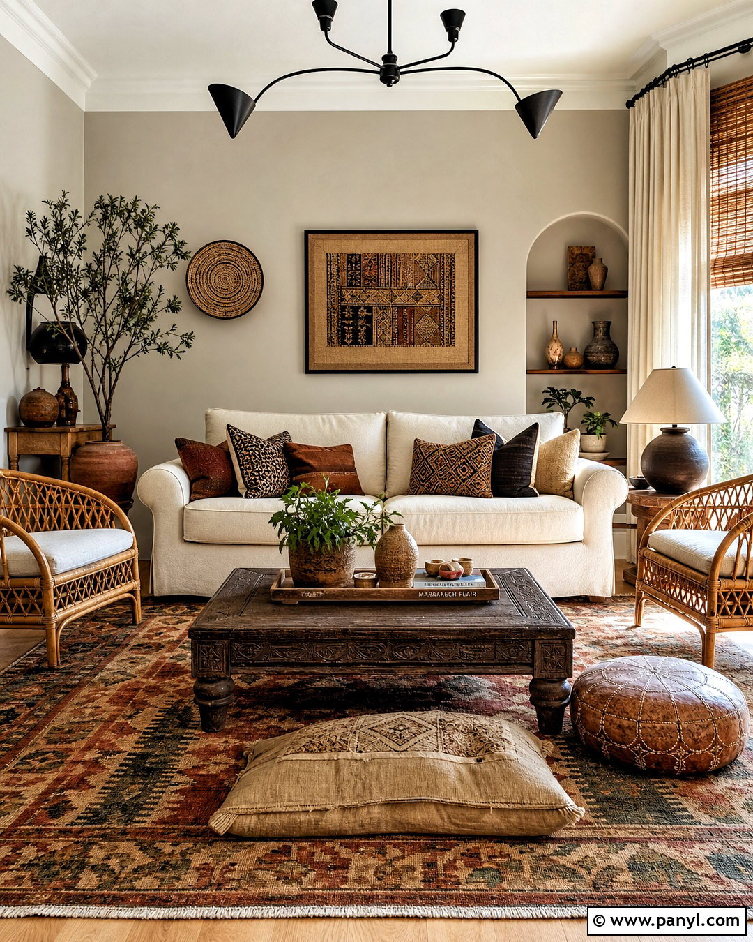 Greige Walls With Boho Decor - 20 greige walls living room ideas