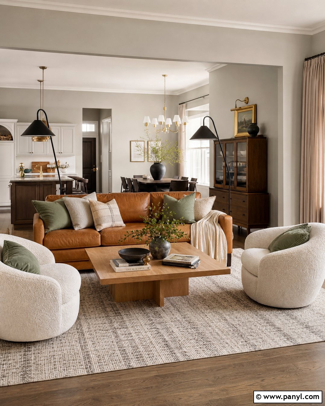 Greige Walls With Camel Tan - 20 Colors That Go With Greige Walls