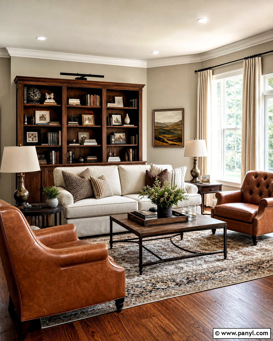 Greige Walls With Dark Wood Furniture - 20 greige walls living room ideas