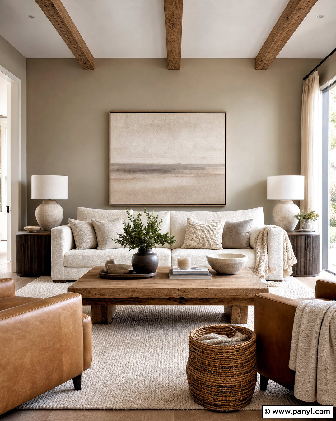 Greige Walls With Layered Neutral Textures - 20 greige walls living room ideas