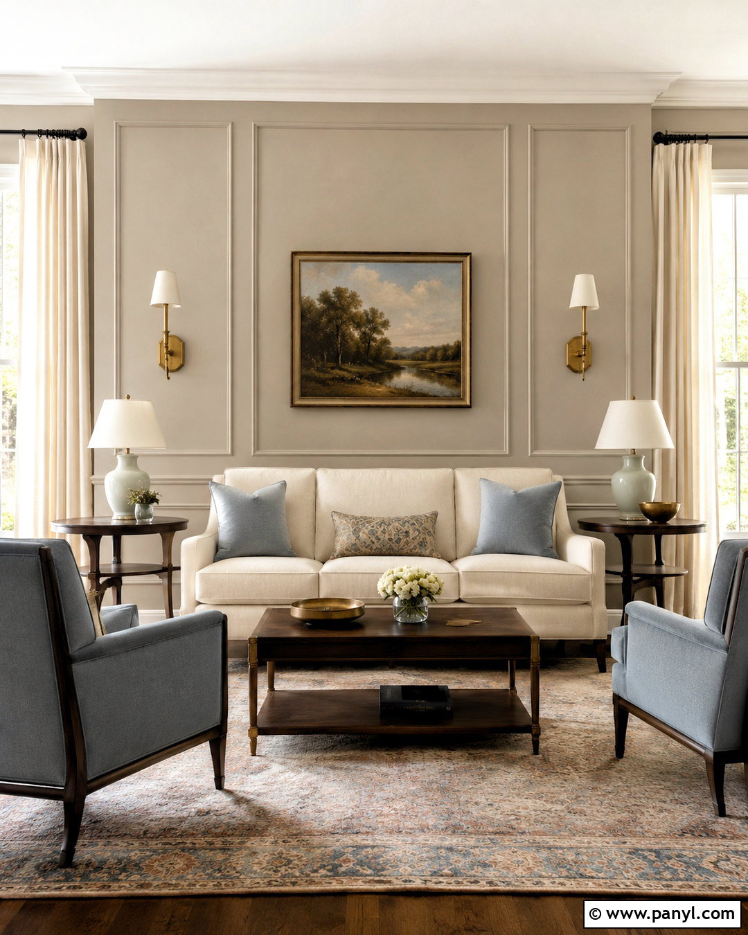 Greige Walls With Picture Molding - 40 greige walls