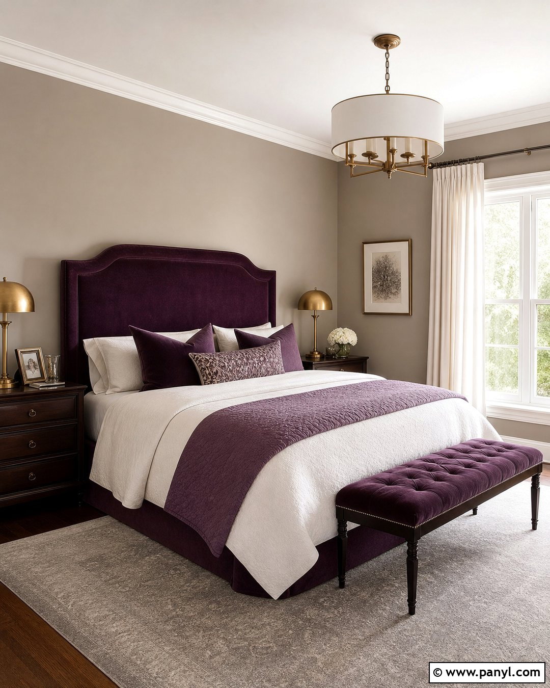 Greige Walls With Plum Purple - 20 Colors That Go With Greige Walls