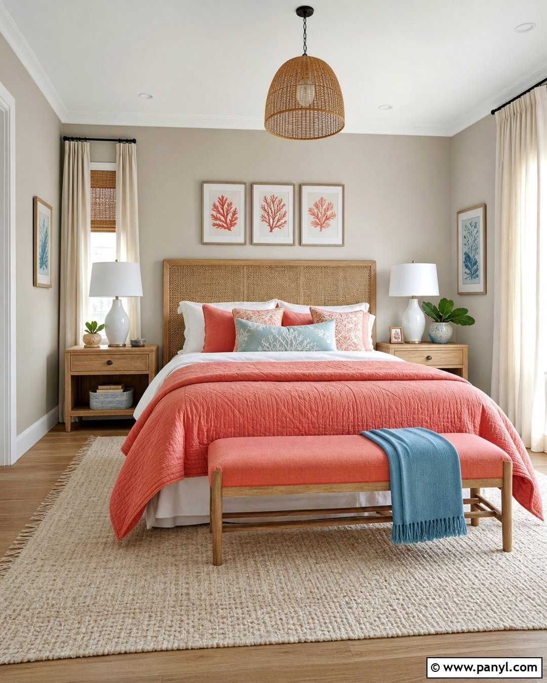 Greige Walls With Soft Coral - 20 Colors That Go With Greige Walls