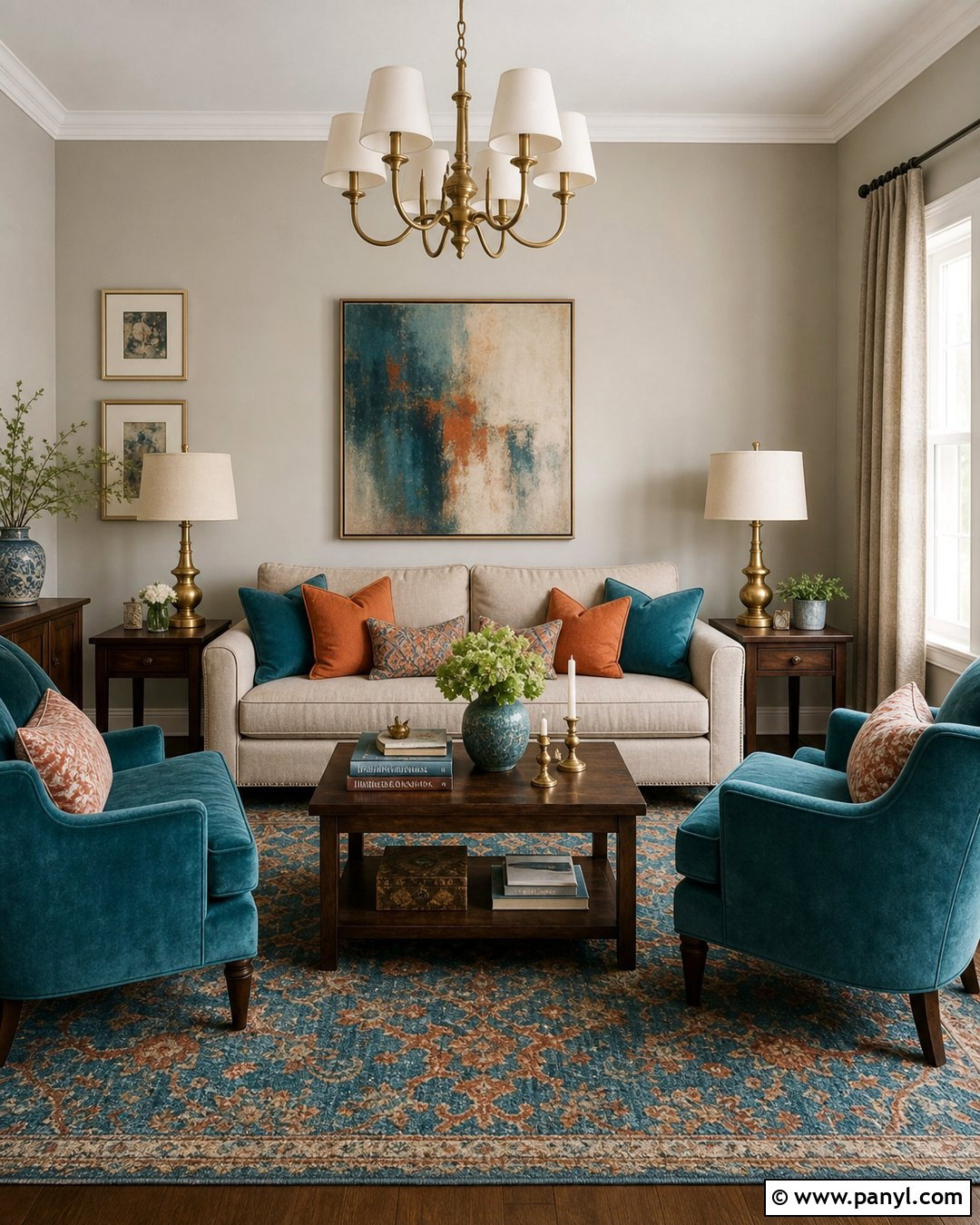 Greige Walls With Teal - 20 Colors That Go With Greige Walls