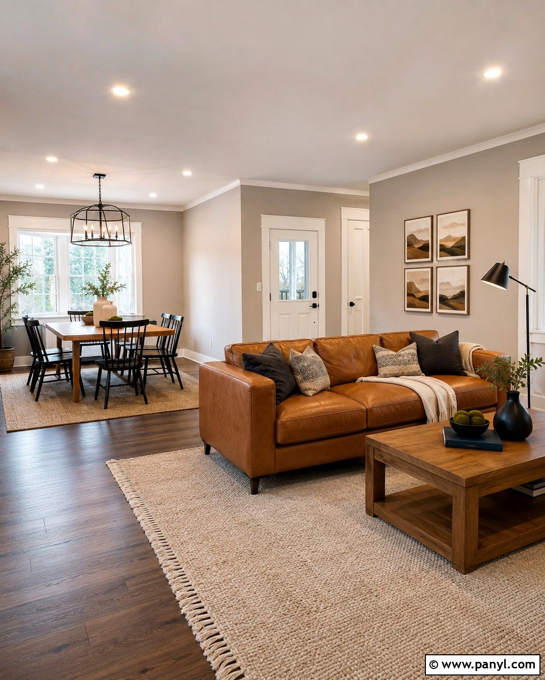 Greige Walls With Warm White Baseboards - 20 Wall And Baseboard Color Combinations