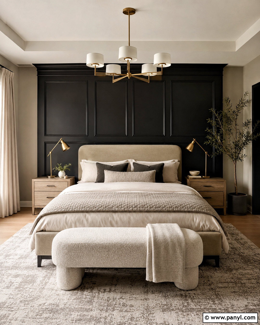 Greige With A Black Accent Wall - 20 What Colors Go With A Black Accent Wall Ideas
